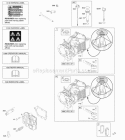 Cylinder Cylinder Head Lubrication OperatorS Manual Warning Label Diagram and Parts List for 10L602-0113-F1  Briggs and Stratton Engine